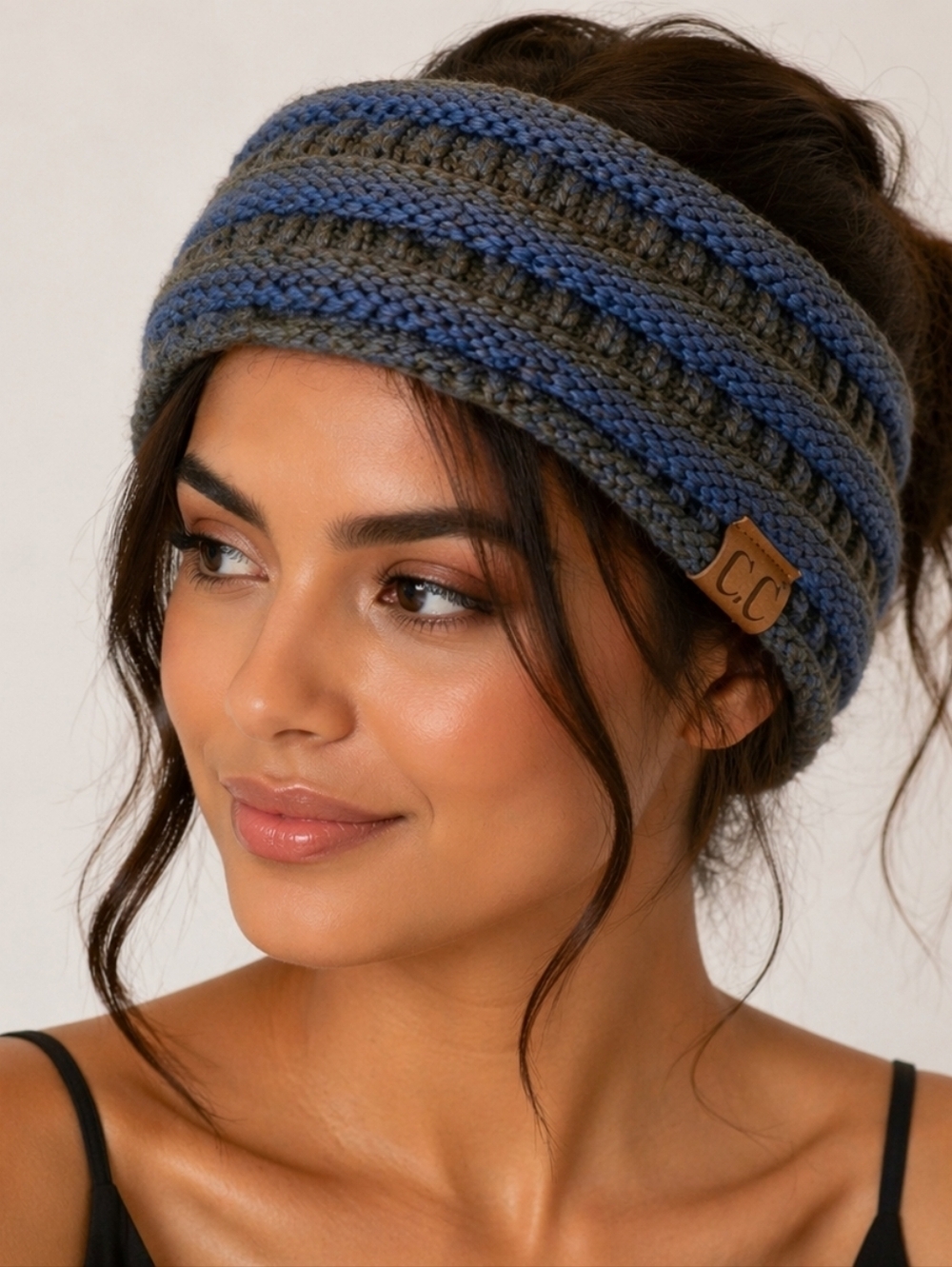 3/$30 C.C Olive Knit Pony Ear Warmer Headband